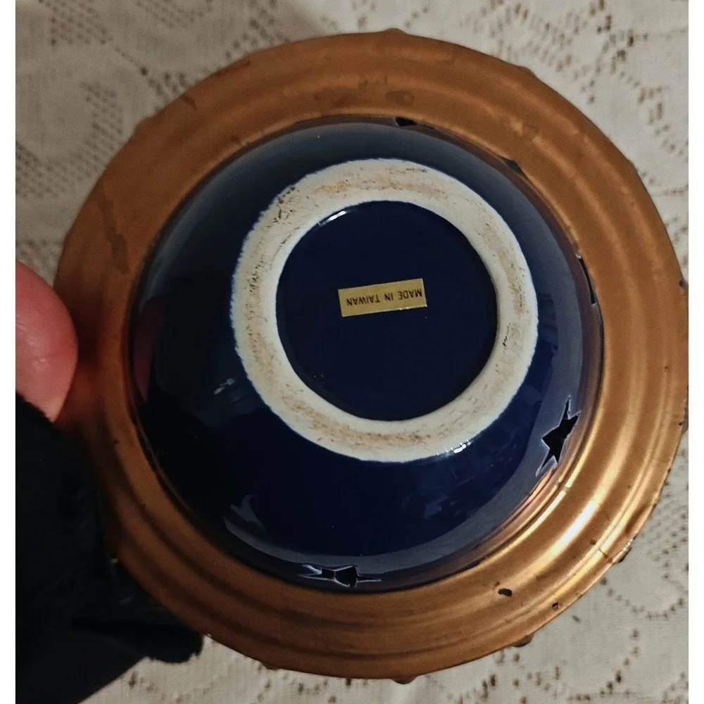 Vintage Ceramic Celestial Lantern Candle Holder Projector